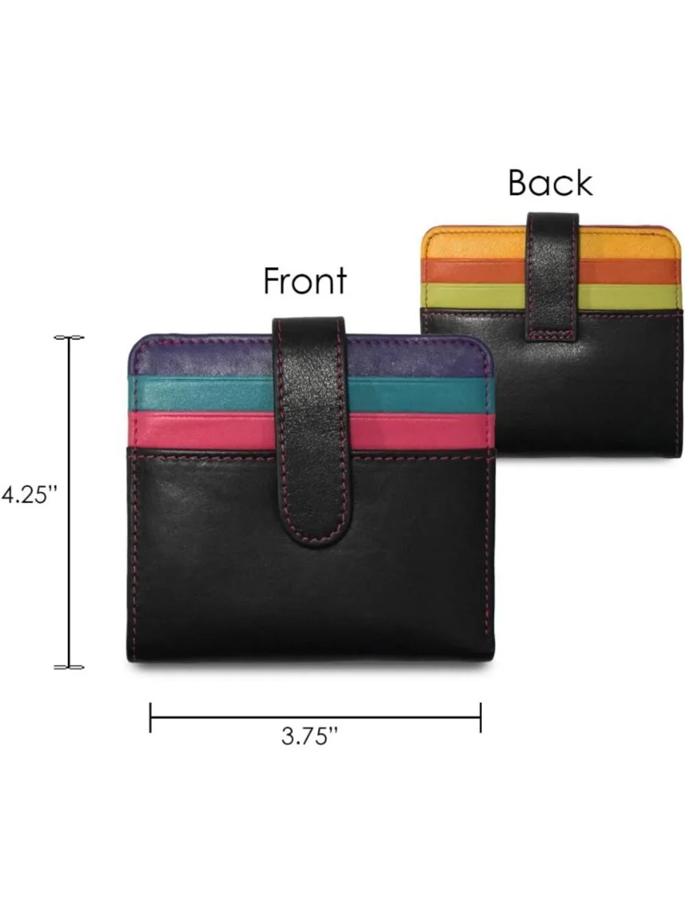 Sleek Bi-Fold Credit Card Wallet for Men & Women - Stylish Black Design
